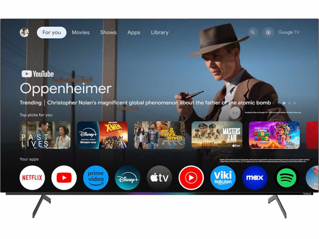 Televizor TESLA O65S949GUS/OLED/65"/4K/Smart/Google TV/siva