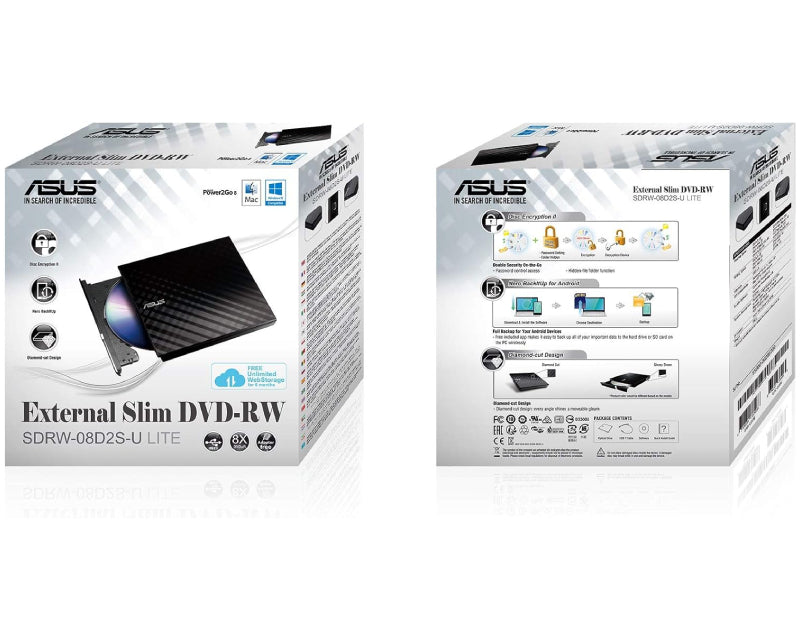SDRW-08D2S-U LITE DVD±RW USB eksterni rezač crni