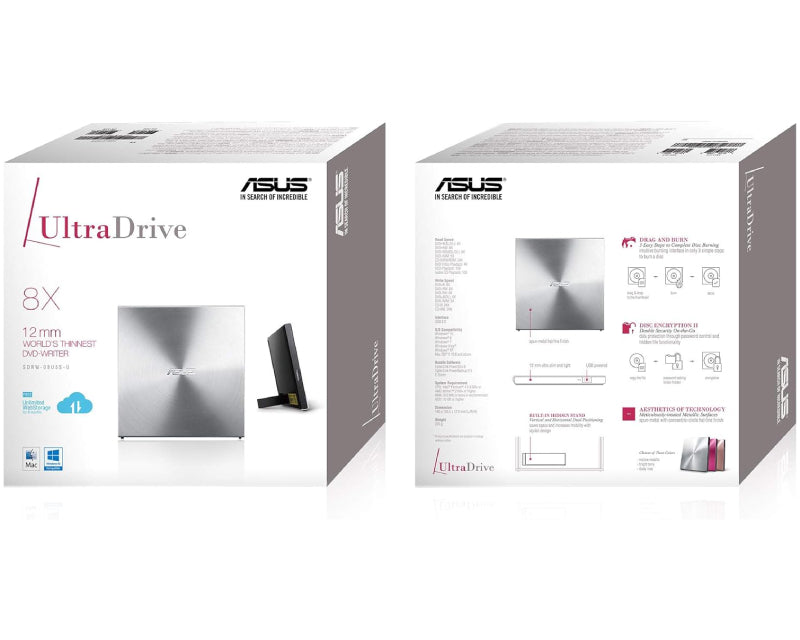SDRW-08U5S-U DVD±RW USB eksterni rezač srebrni
