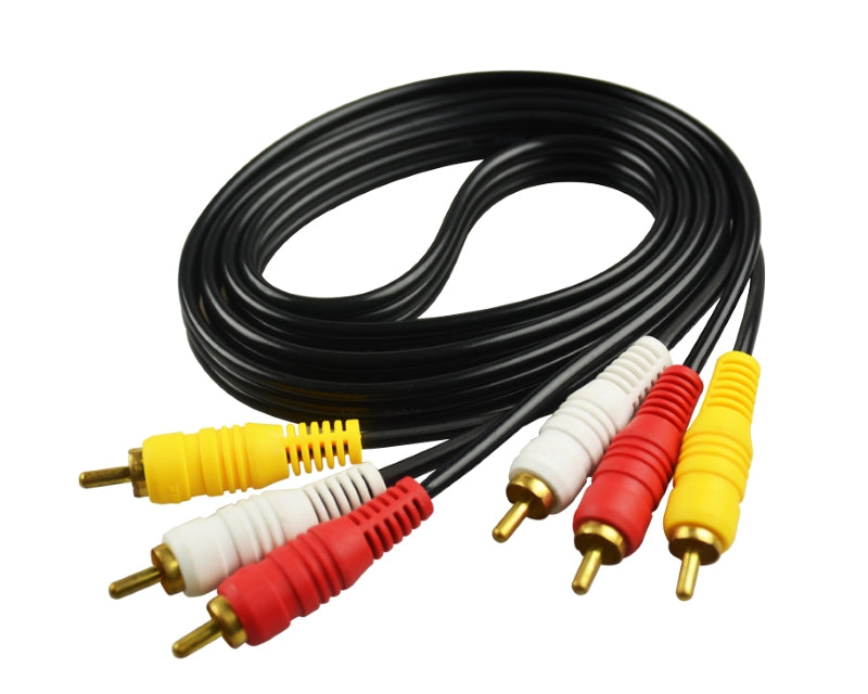 Činč-činč kabl 3xRCA - 3xRCA 1.5m crni
