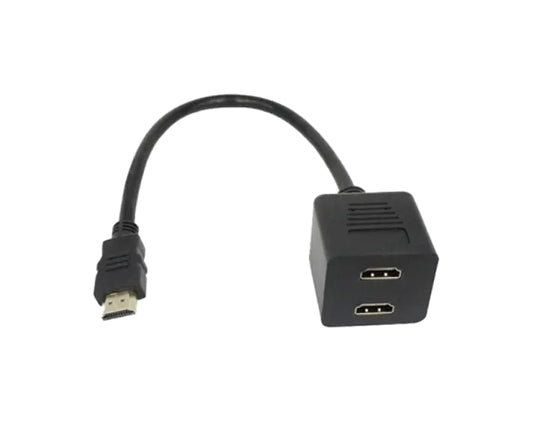 Adapter HDMI - HDMI M/2F (spliter) crni