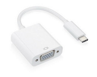 Adapter-konvertor USB 3.1 tip C (M) - VGA (F) srebrni