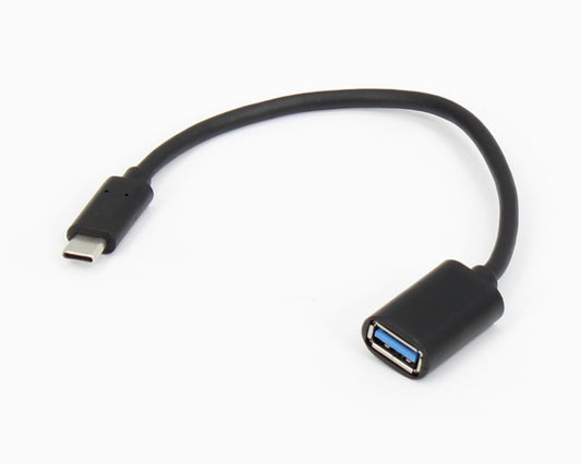 Adapter USB 3.0 (F) - USB 3.1 Tip C (M) - OTG 0.15m crni