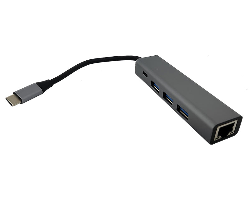 Adapter-konvertor TIP C na 3xUSB 3.0+TIP C+RJ45
