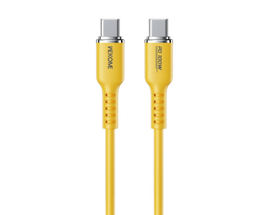 WDC-11 Kabl 3.1 USB tip C M/M 1.2m, za Super brzo punjenje 100W/480Mbps, Silicon Soft, žuti