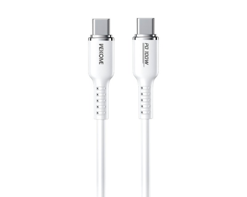 WDC-11 Kabl 3.1 USB tip C M/M 1.2m, za Super brzo punjenje 100W/480Mbps, Silicon Soft, beli