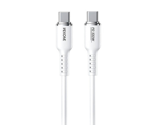 WDC-11 Kabl 3.1 USB tip C M/M 1.2m, za Super brzo punjenje 100W/480Mbps, Silicon Soft, beli