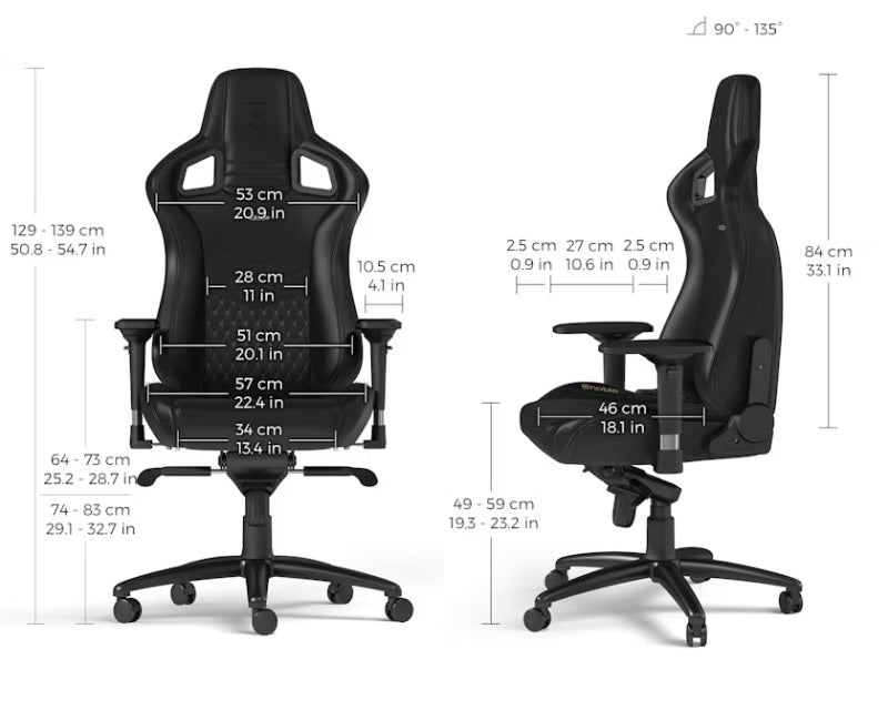 EPIC Real Leather Gaming stolica crna