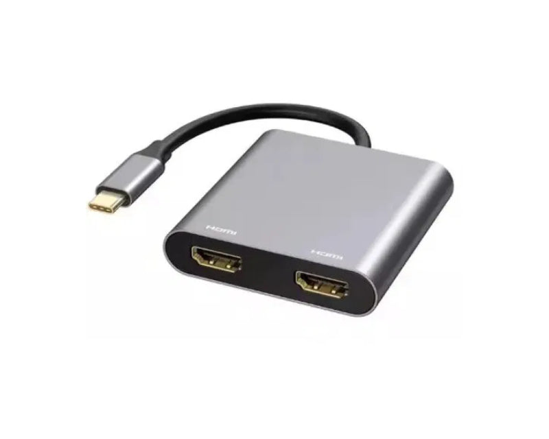 Adapter USB 3.1 tip C (M) - 2 x HDMI
