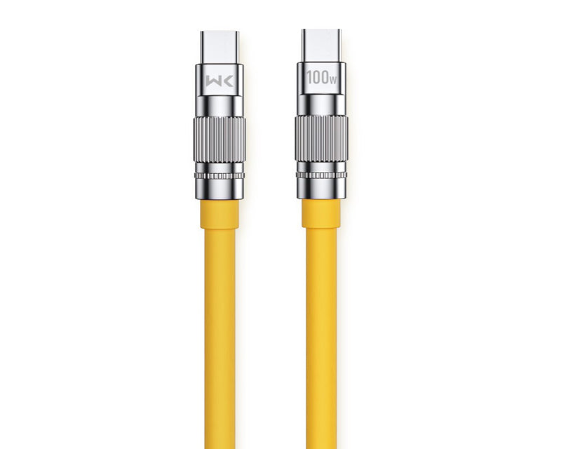 WDC-188 Kabl 3.1 USB tip C M/M 1m, za Superbrzo punjenje 100W/480Mbps, žuti