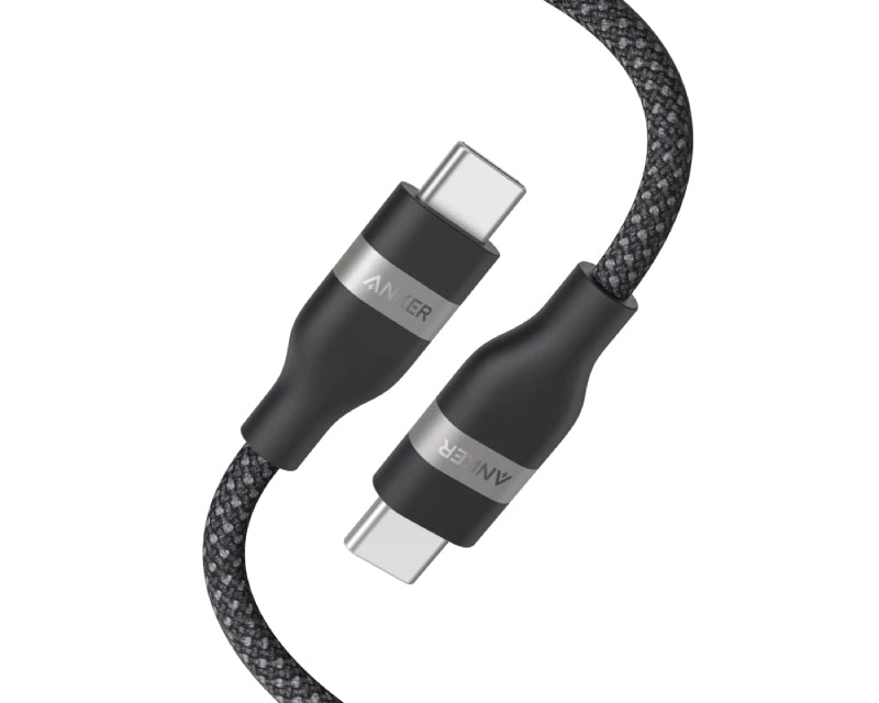 USB tip-C kabl M/M 1.8m, za Super brzo punjenje 240W/480Mbps, pleteni, crni