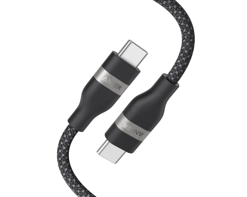 USB tip-C kabl M/M 0.9m, za Super brzo punjenje 240W/480Mbps, pleteni, crni