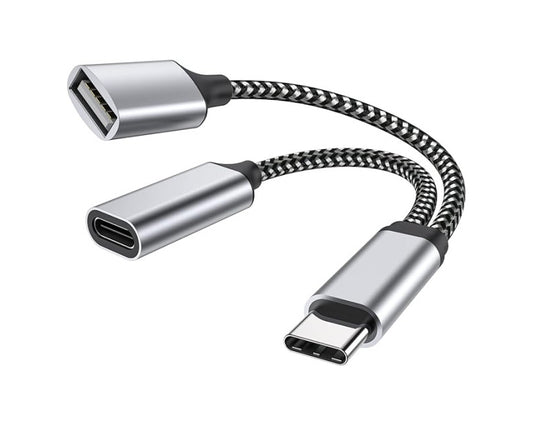 Adapter Tip C na Tip C (z) + USB (z)