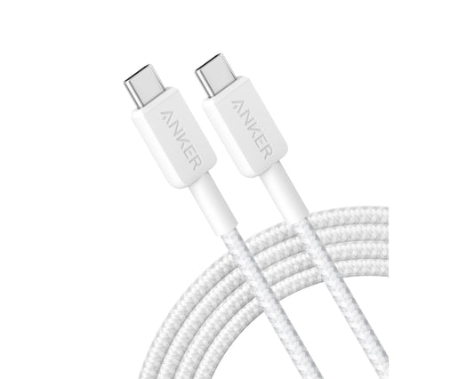 322 USB tip-C na USB tip-C kabl M/M 1.8m, 60W, pleteni, beli