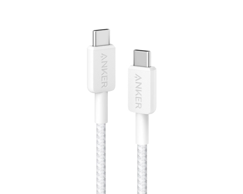 322 USB tip-C na USB tip-C kabl M/M 1.8m, 60W, pleteni, beli
