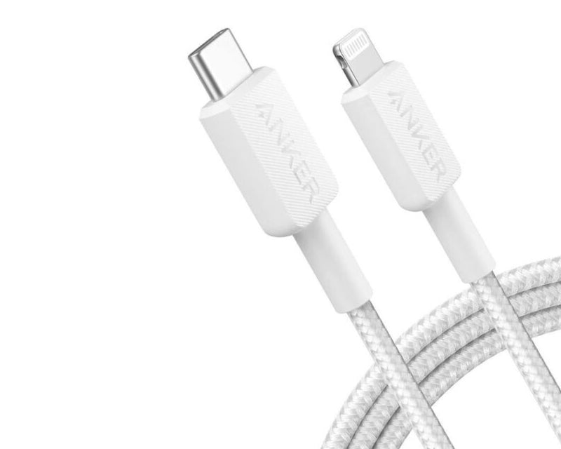 322 USB tip-C na Lightning kabl M/M 0.9m, 60W, pleteni, beli