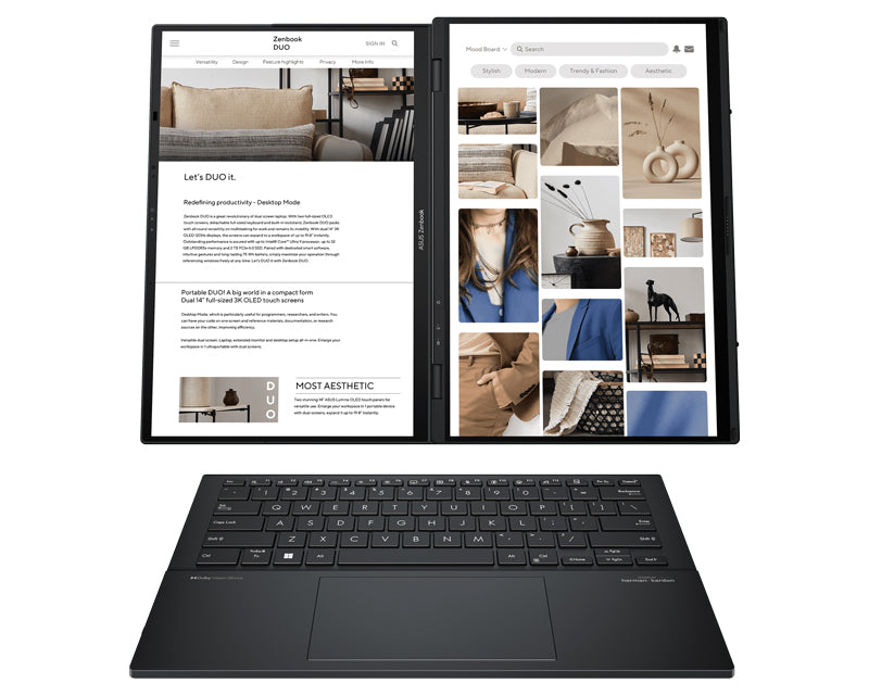 Zenbook 14 DUO OLED UX8406CA-PZ042X (14 inča 3K OLED, Ultra 9 285H, 32GB, SSD 2TB, Win11 Pro) laptop outlet
