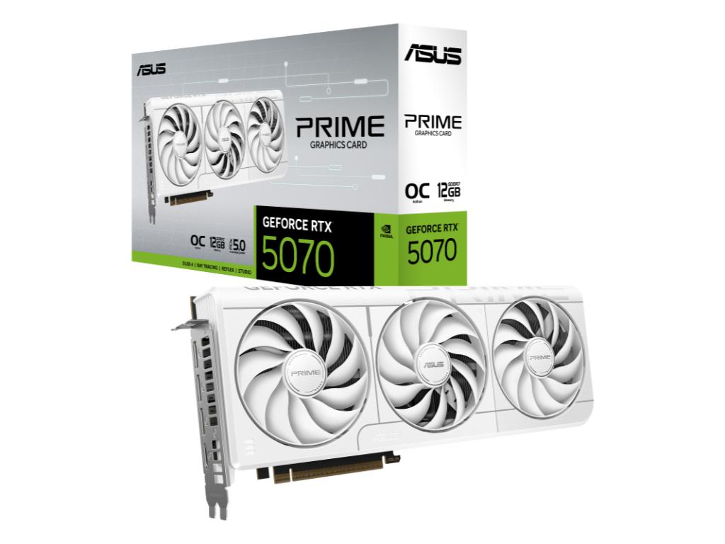 Graficka karta ASUS PRIME-RTX5070-O12G-WHITE NVD/12GB/GDDR7/192bit/bela