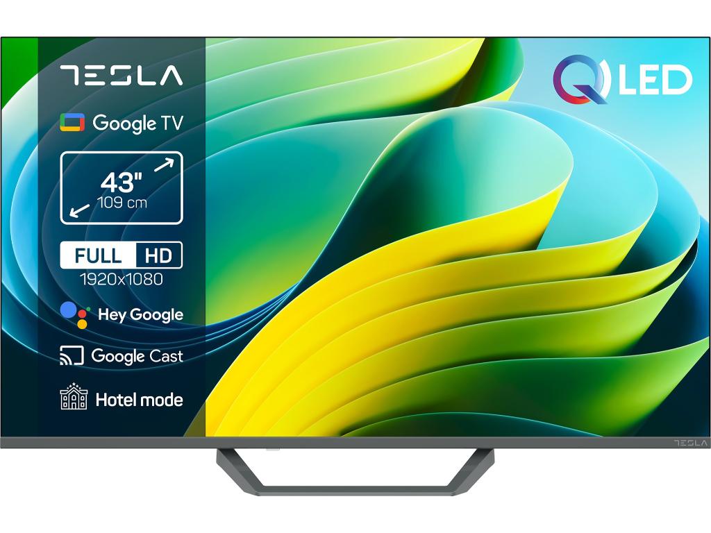 Televizor TESLA Q43E665GFS/QLED/43"/smart/Google TV/siva
