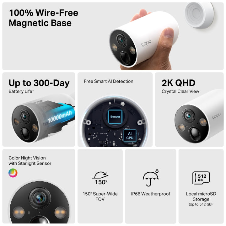 Tapo C425 Battery-Powered Outdoor Security kamera