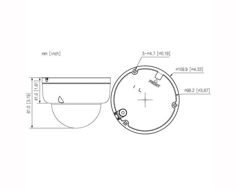 IPC-HDBW1839E1P-A-IL-0280B-S6 8MP Entry dual light Fixed Dome Network kamera