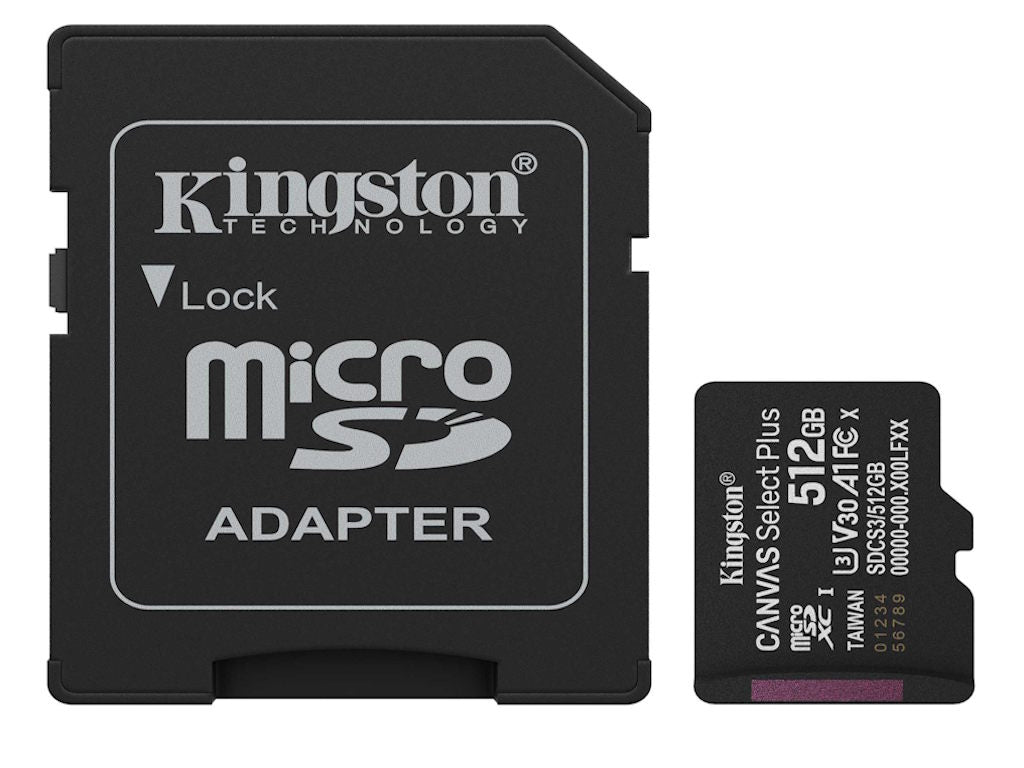 Memorije kartice KINGSTON SDCS3/512GB/microSDXC/512GB/Class10 U1/150MB/s + adapter