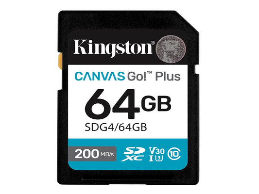 Memorije kartice KINGSTON SDG4/64GB/64GB SDXC Canvas Go Plus Gen4 200MB/s C10 UHS-I U3 V30
