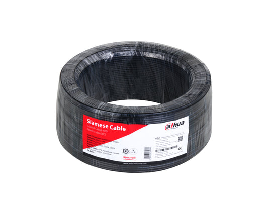 PFM941I-RG59N/21-100 Koaksijalni kabl sa naponskim kablom crni 100m