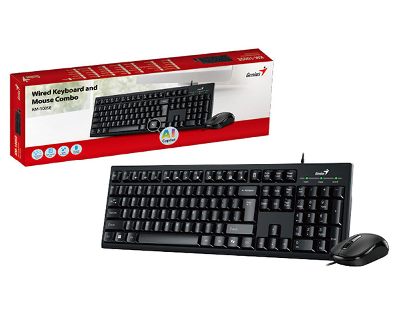 KM-100SE USB US crna tastatura+ USB crni miš