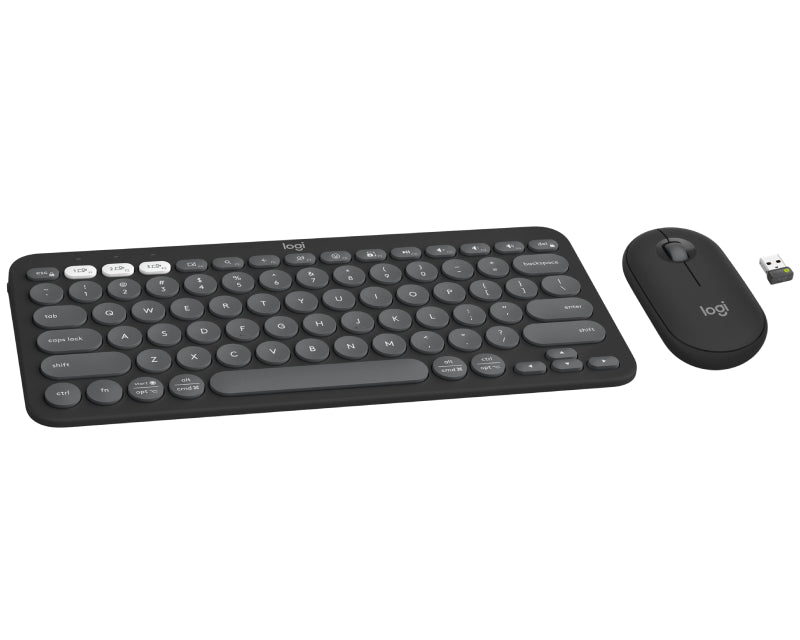 Pebble2 Wireless Combo US tastatura + miš Graphite