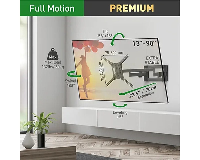 BM464L LCD TV zglobni zidni nosač od 13 do 90 inča za ravne i zakrivljene televizore