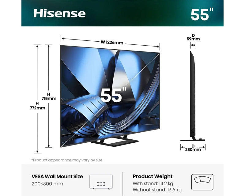 55 inča 55U7SE ULED MiniLED 4K UHD Smart TV