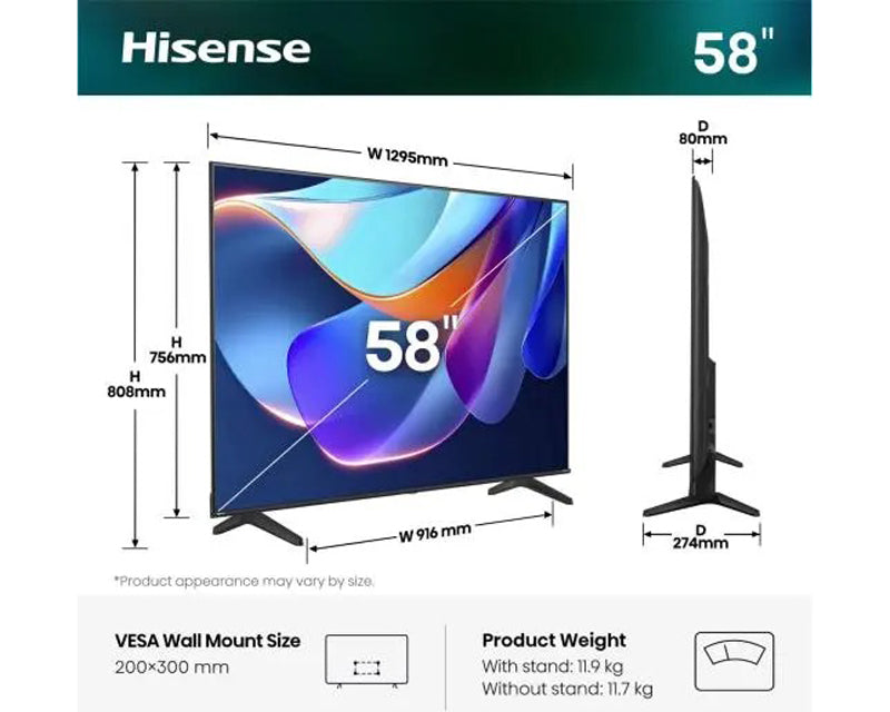 58 inča 58E6ST LED 4K UHD Smart TV