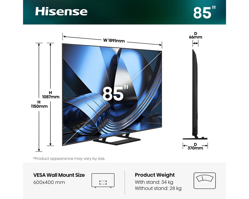 85 inča 85U7SE ULED Mini-LED 4K UHD Smart TV