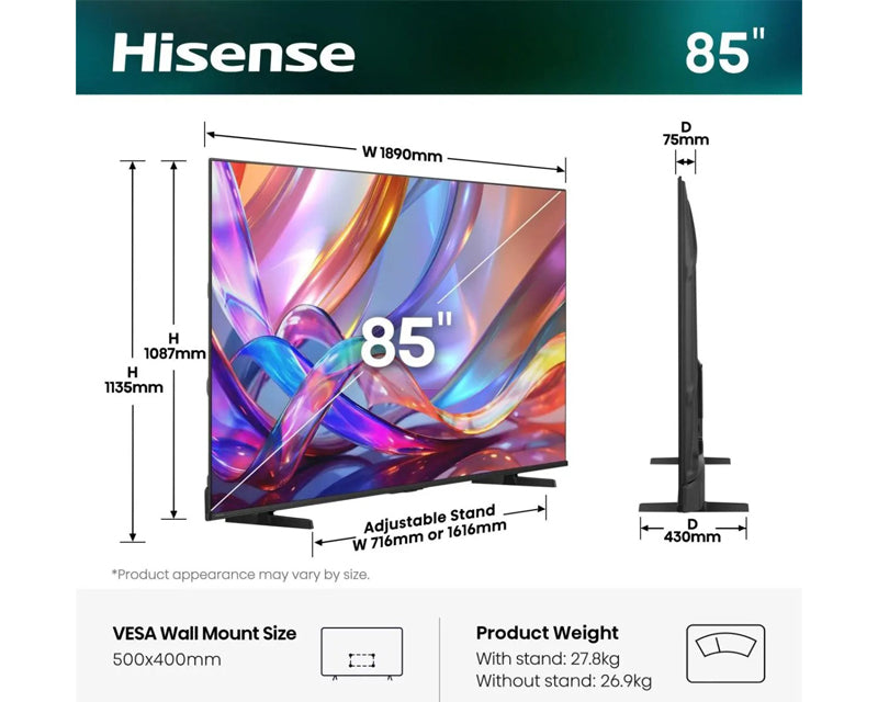 85 inča 85E7S Hi-QLED 4K UHD Smart TV