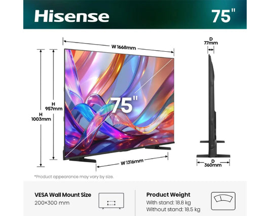 75 inča 75E7S Hi-QLED 4K UHD Smart TV