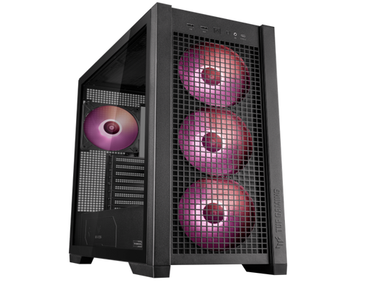 Kucište ASUS TUF GAMING GT302 Tempered Glass ARGB Mid Tower/Micro ATX/Mini ITX/bez napajanja/crna