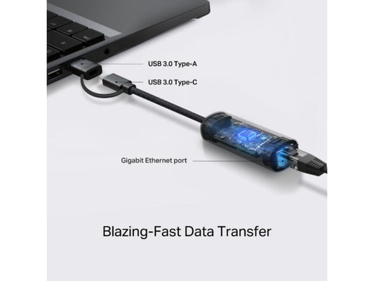 Adapter TP-LINK UE310C USB-C /USB-A-> RJ45 Gigabit Ethernet Network