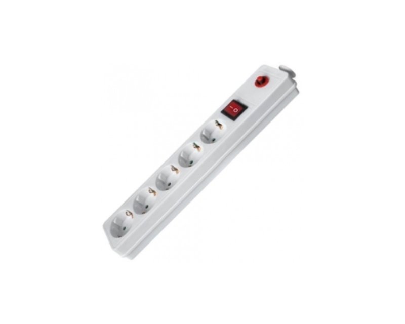 Produžni kabl 5r/1.5m sa prekidačem i zaštitom 3x1.5mm2 (Linkom) - beli