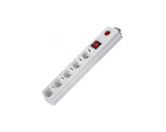 Produžni kabl 5r/1.5m sa prekidačem i zaštitom 3x1.5mm2 (Linkom) - beli