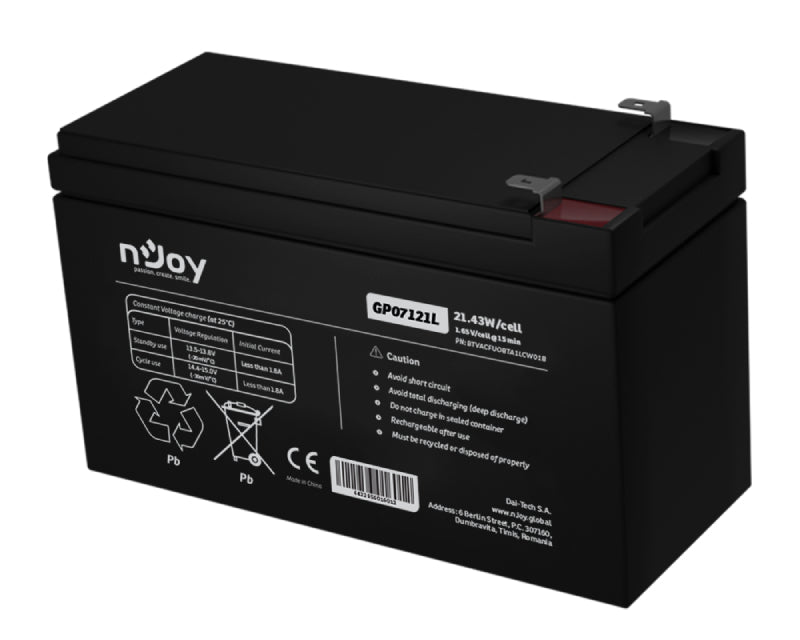 GP07121L baterija za UPS 12V 5Ah (BTVACFUOBTA1LCW01B)