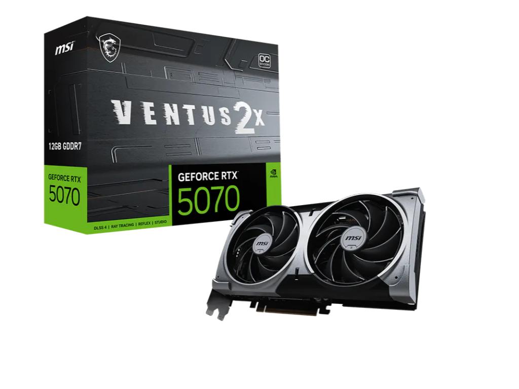 Graficka karta MSI G5070-12V2C RTX5070 VENTUS 2X OC NVD/12GB/GDDR7/192bit/crna