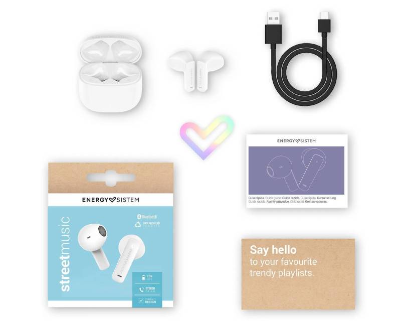 White StreetMusic slušalice bele (M45895)