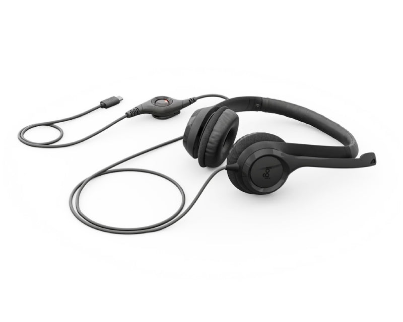 H390 Stereo USB-C slušalice sa mikrofonom crne