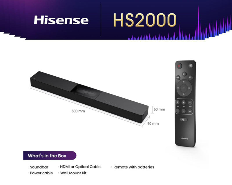HS2000 soundbar crni